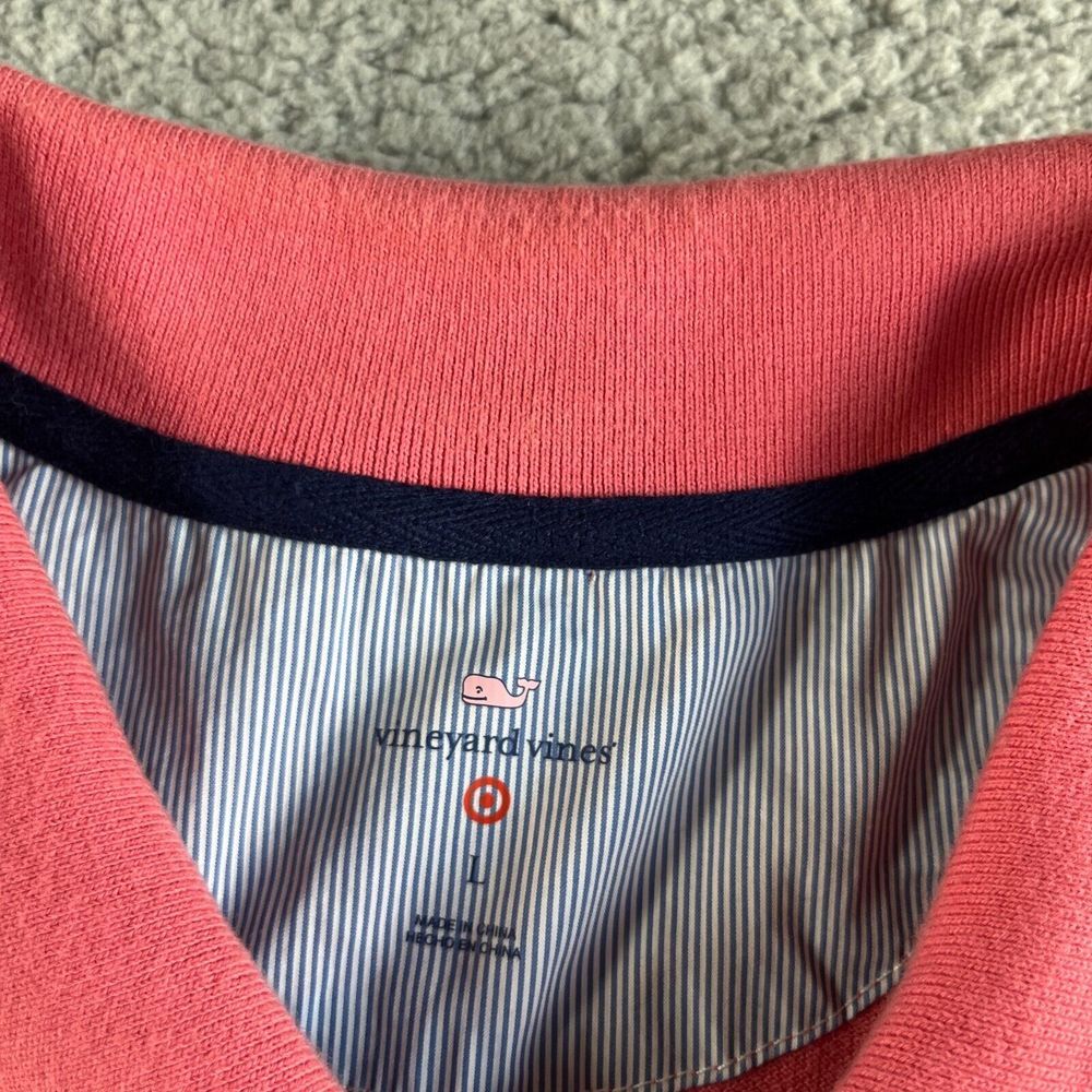 Vineyard Vines Polo Shirt Mens Large Pink Pullover Golf Casual Outdoor Preppy - Picture 3 of 11